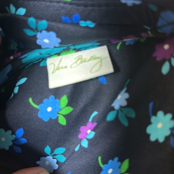 NWOT Vera Bradley Midnight Blues Large Weekender Travel Bag  w/ Shoulder Strap - Picture 5 of 7